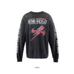 Saint Michael Cowboy Bebop Anime Washed Long Sleeve