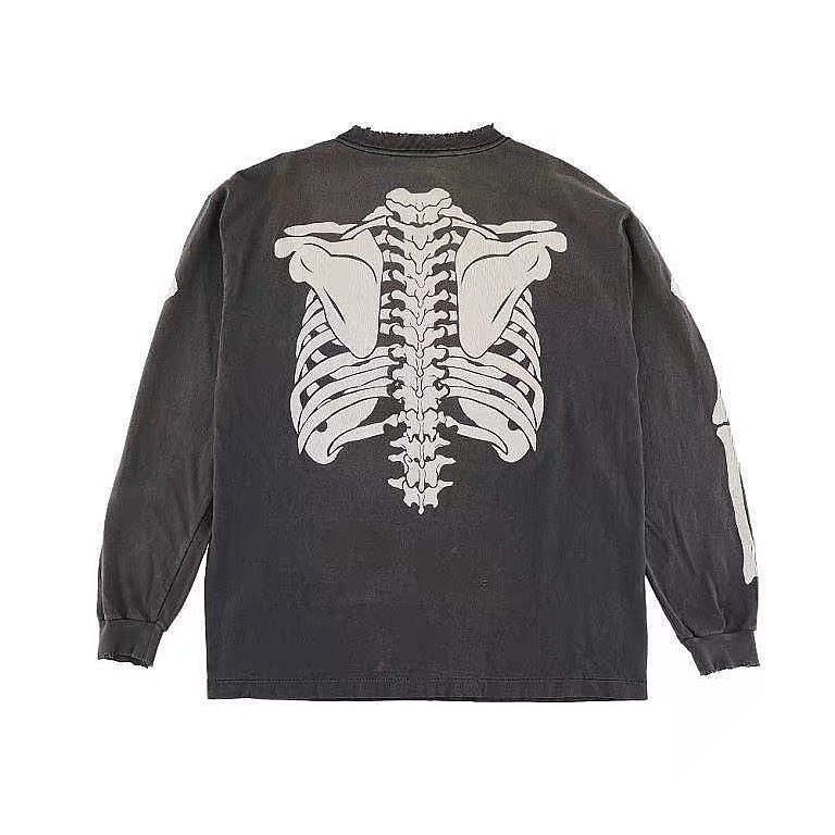 Saint Michael Skeleton Ribcage Long Sleeve Shirt