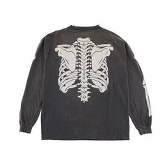 Saint Michael Skeleton Ribcage Long Sleeve Shirt