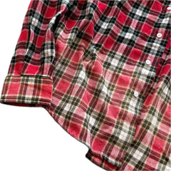 False Perception Smiley Red Plaid Shirt