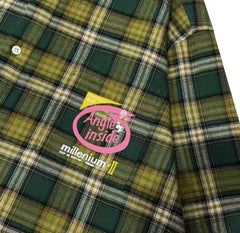False Perception Angle Inside Green Plaid Shirt