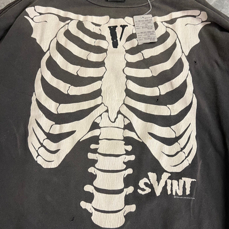 Saint Michael Skeleton Ribcage Long Sleeve Shirt