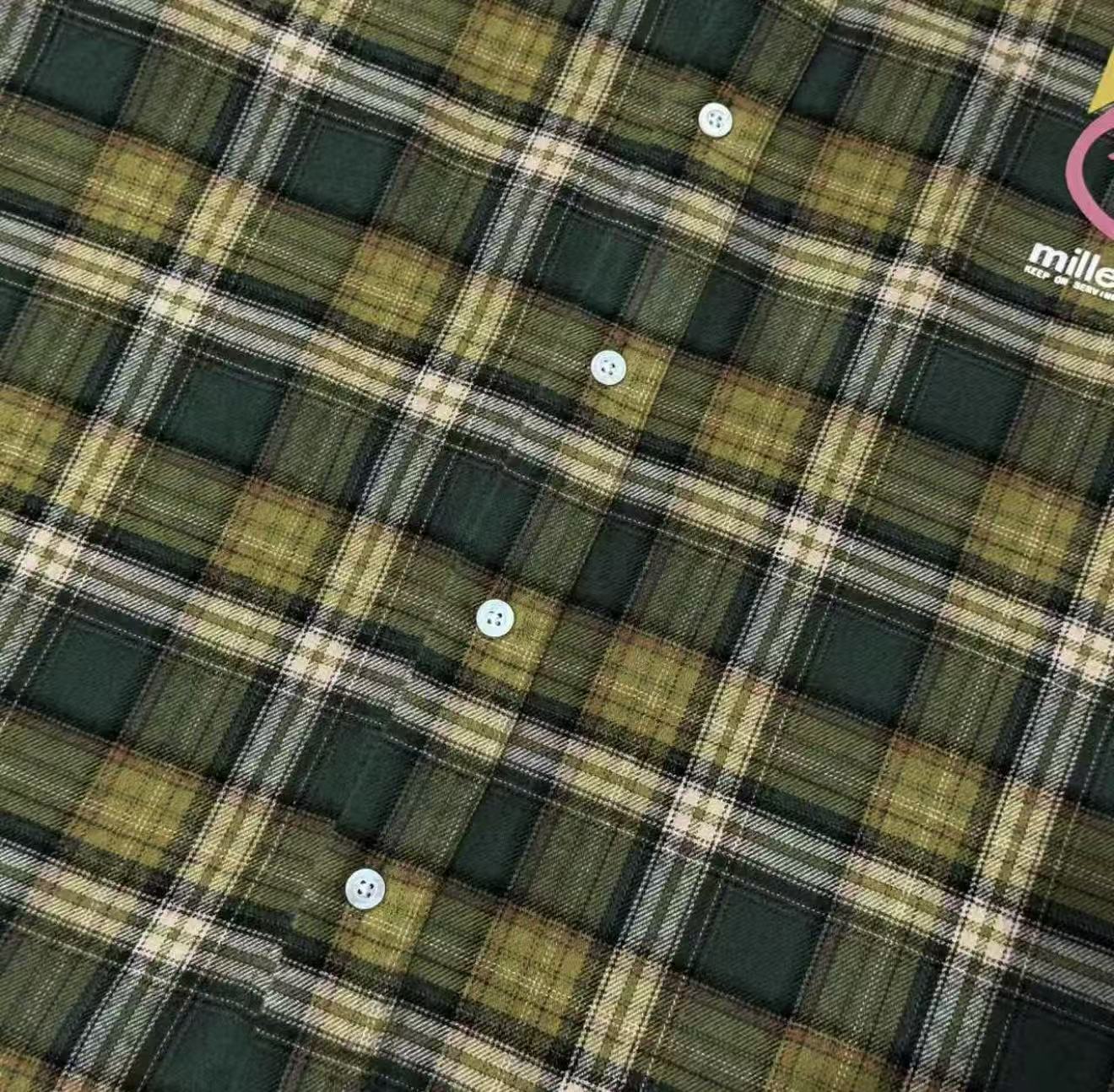 False Perception Angle Inside Green Plaid Shirt