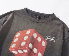 Saint Michael Dice Graphic Washed Long Sleeve