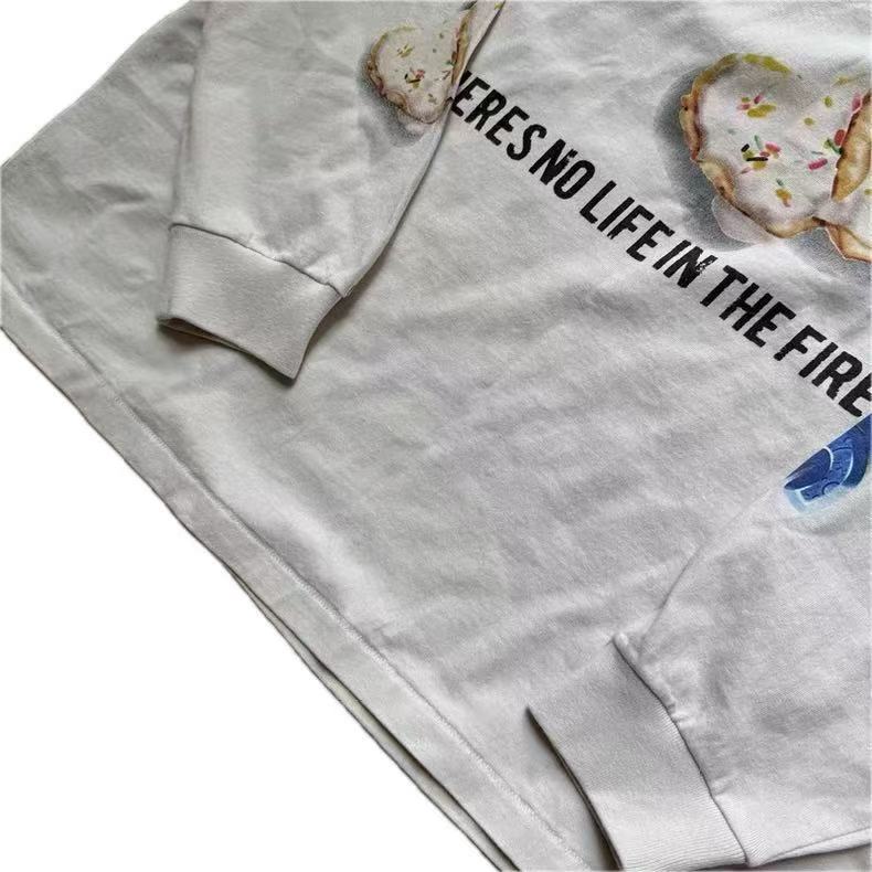 Saint Saint Is Life White Graphic Washed Long Sleeve