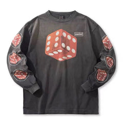 Saint Michael Dice Graphic Washed Long Sleeve