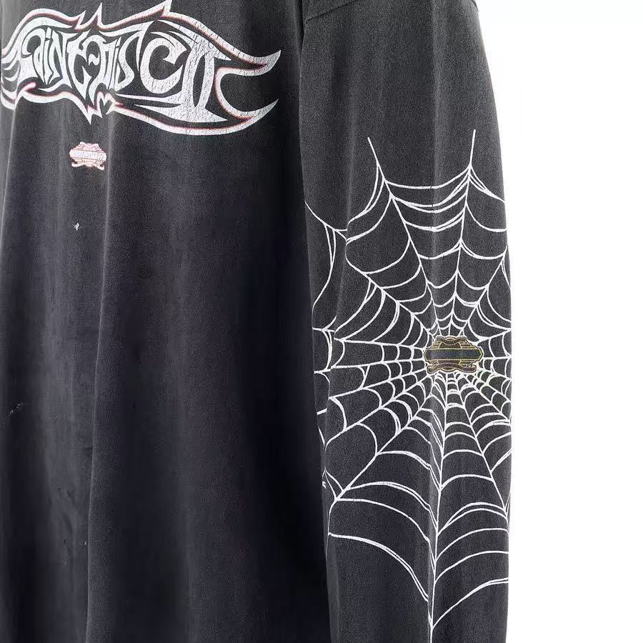 Saint Michael Insanity Spider Web Washed Long Sleeve