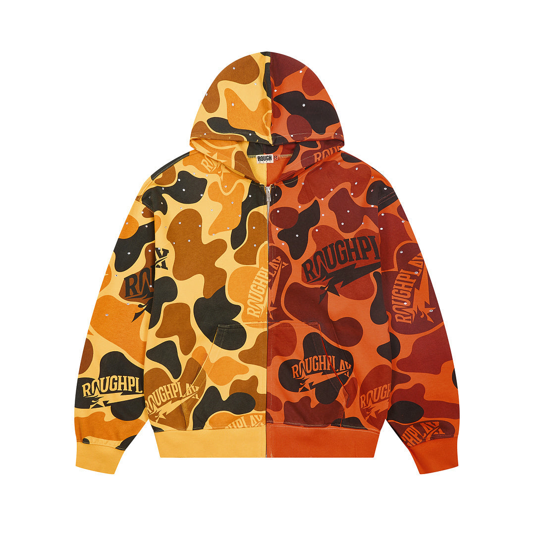 RoughPlay Split Camo Zip Hoodie