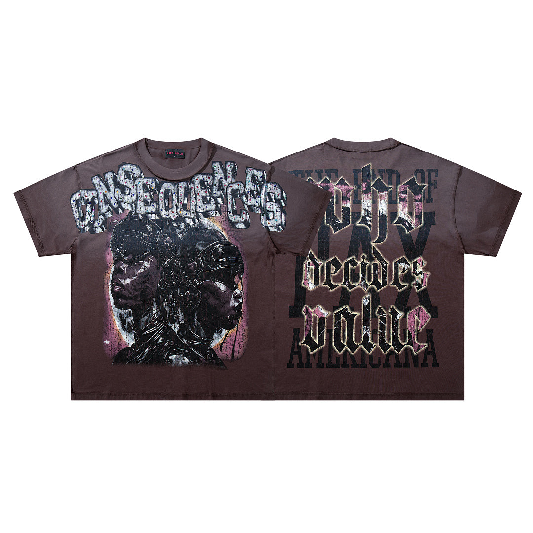RARE PEACE Cyber Figure Graphic Tee