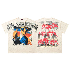 RARE PEACE Cool Camel Rhinestone Tee