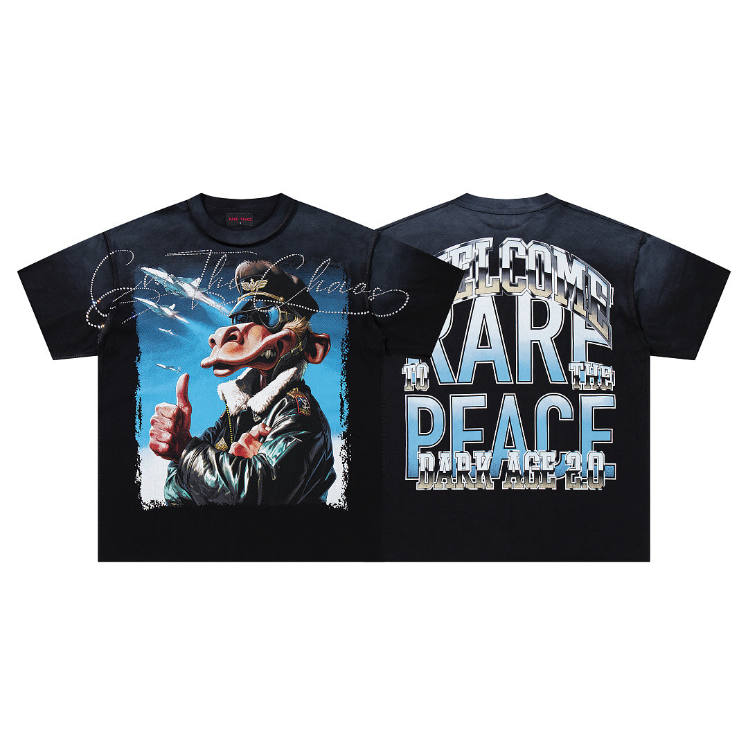 RARE PEACE Pilot Monkey Tee