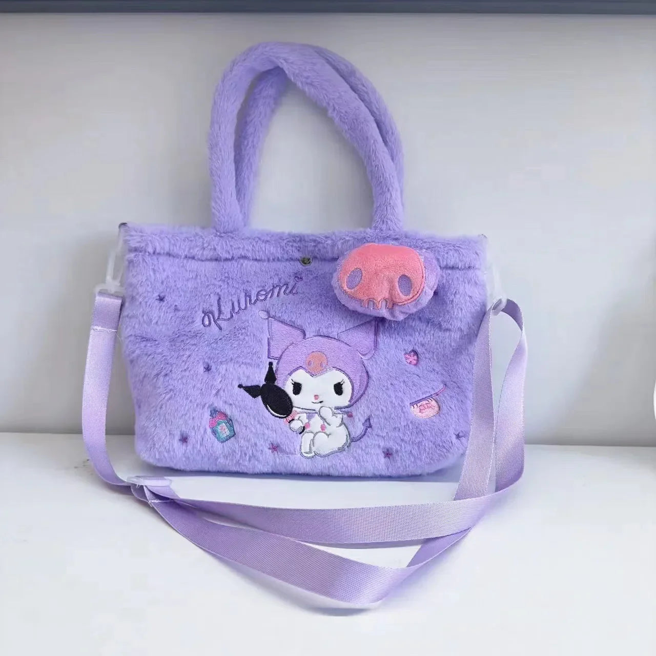 Sanrio Hello Kitty & Kuromi Plush Kawaii Bag – Cute Anime Shoulder Bag for Girls