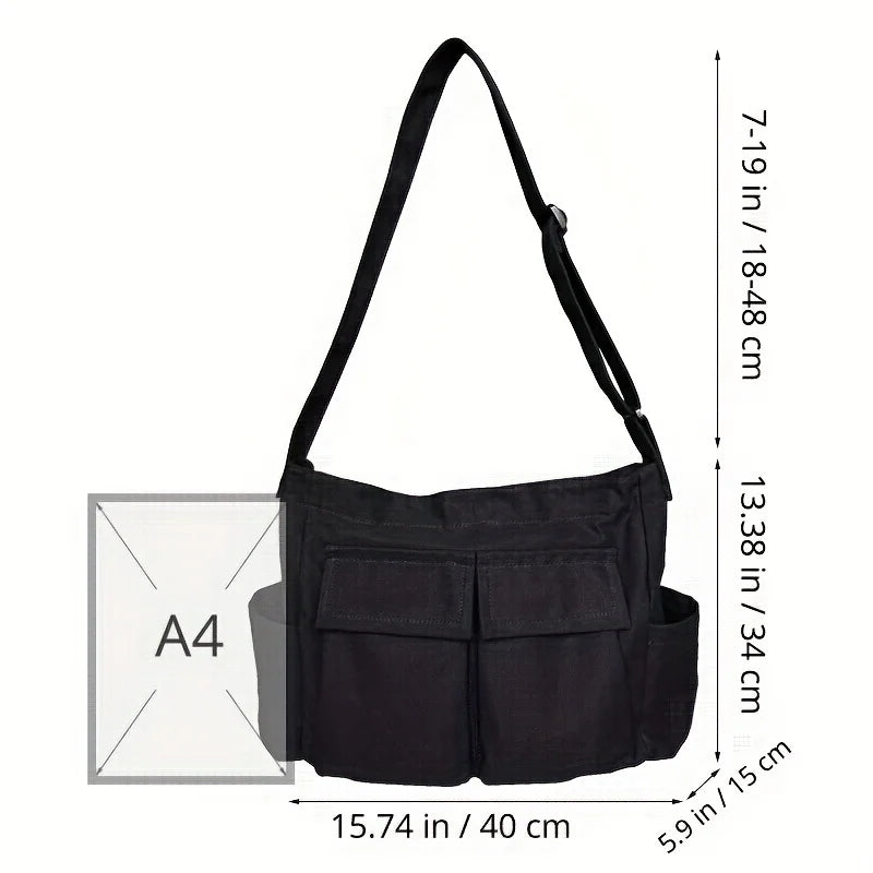Large Workwear Canvas Shoulder Bag for Women – Professional & Spacious Tote