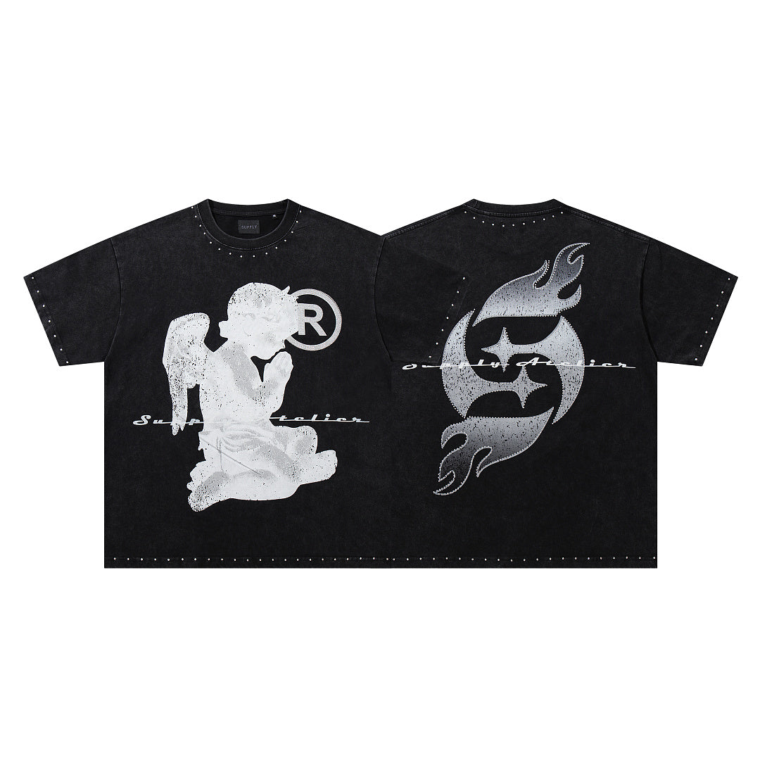 SUPPLY Praying Cherub Gothic Graphic Tee