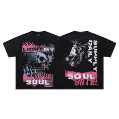 SUPPLY Soul On Fire Boxy Black T‑Shirt