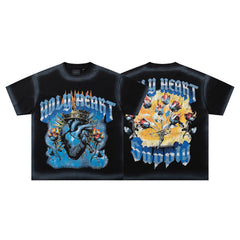 SUPPLY Holy Heart Crown Rose Graphic Tee