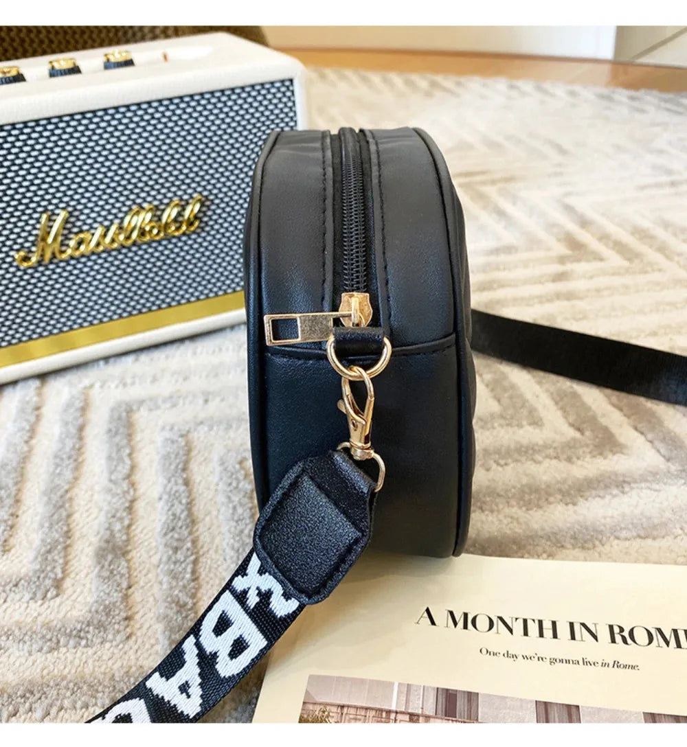 Women's High Quality PU Leather Rolling Strip Handbag – Elegant Structured Bag