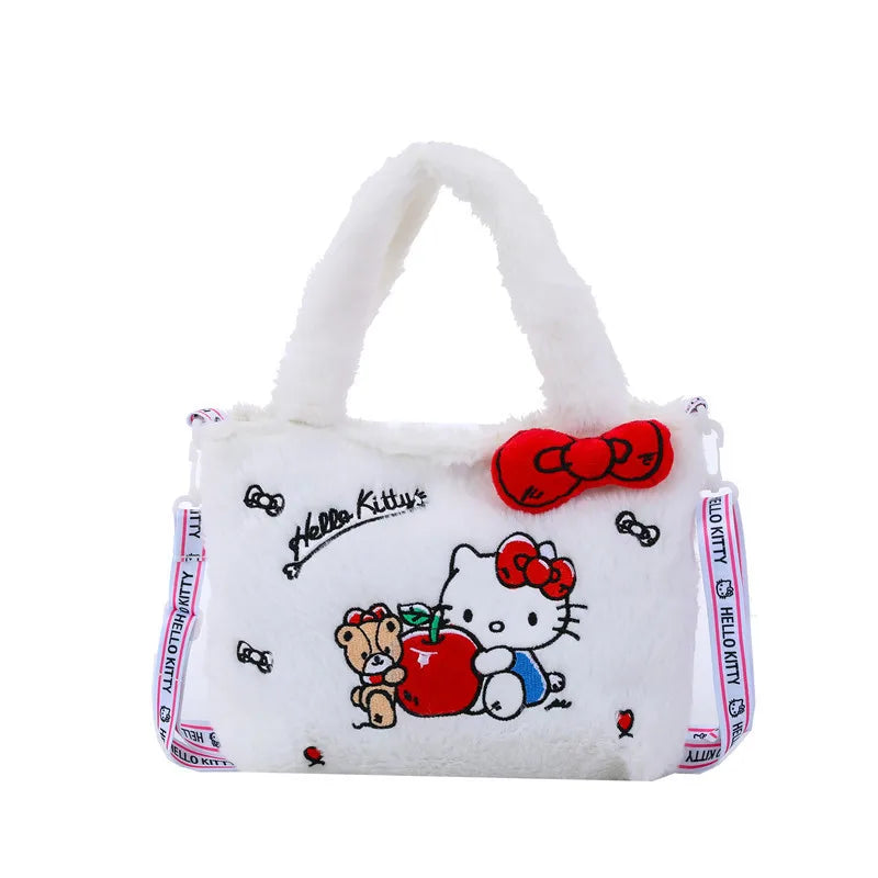 Sanrio Hello Kitty & Kuromi Plush Kawaii Bag – Cute Anime Shoulder Bag for Girls