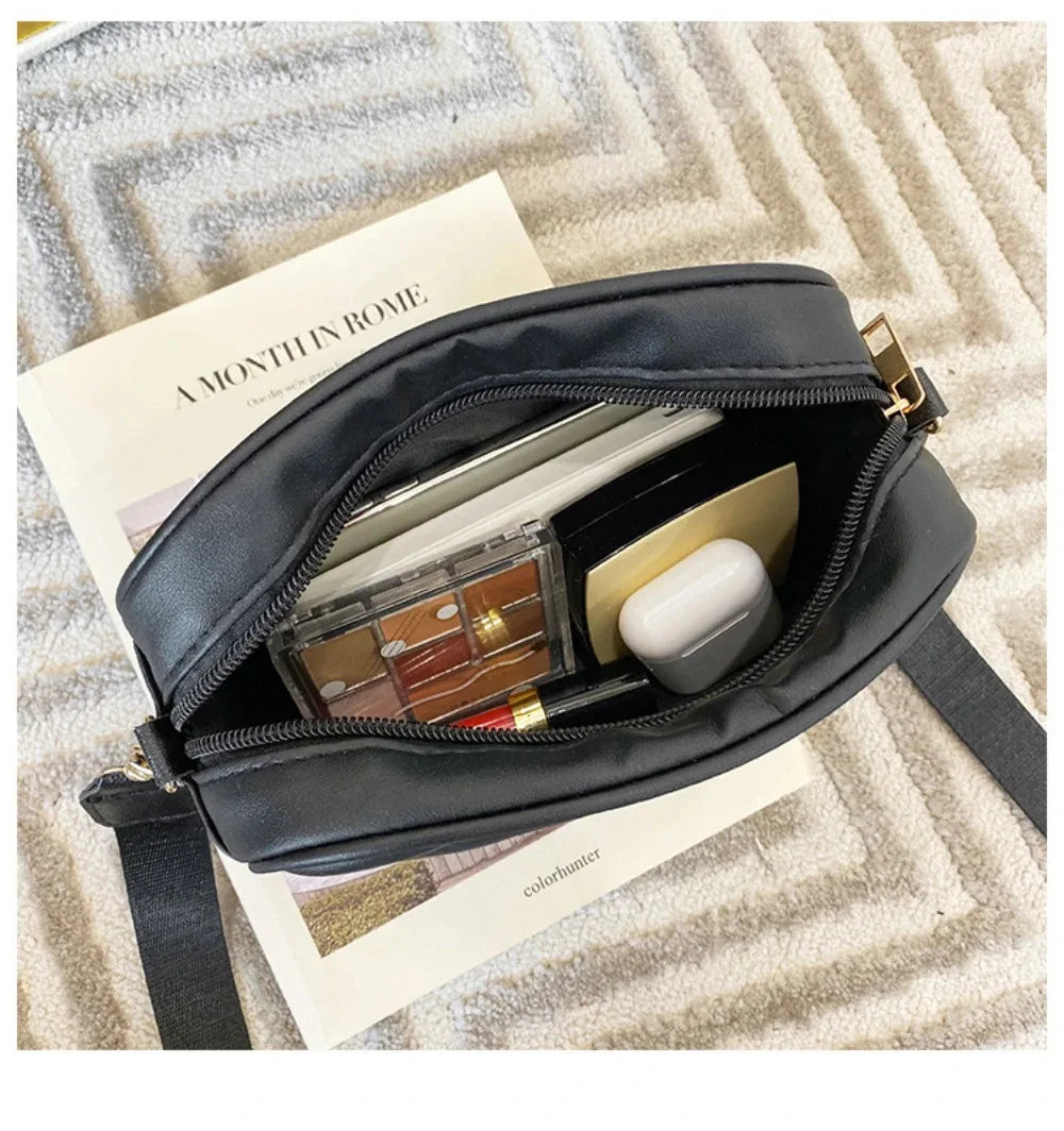 Women's High Quality PU Leather Rolling Strip Handbag – Elegant Structured Bag