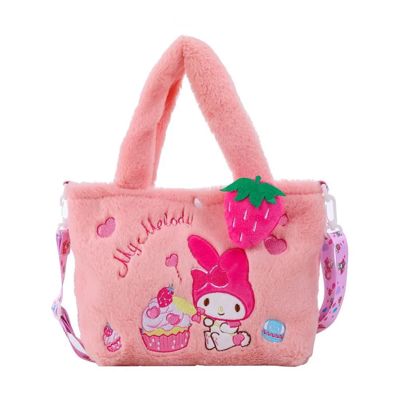Sanrio Hello Kitty & Kuromi Plush Kawaii Bag – Cute Anime Shoulder Bag for Girls