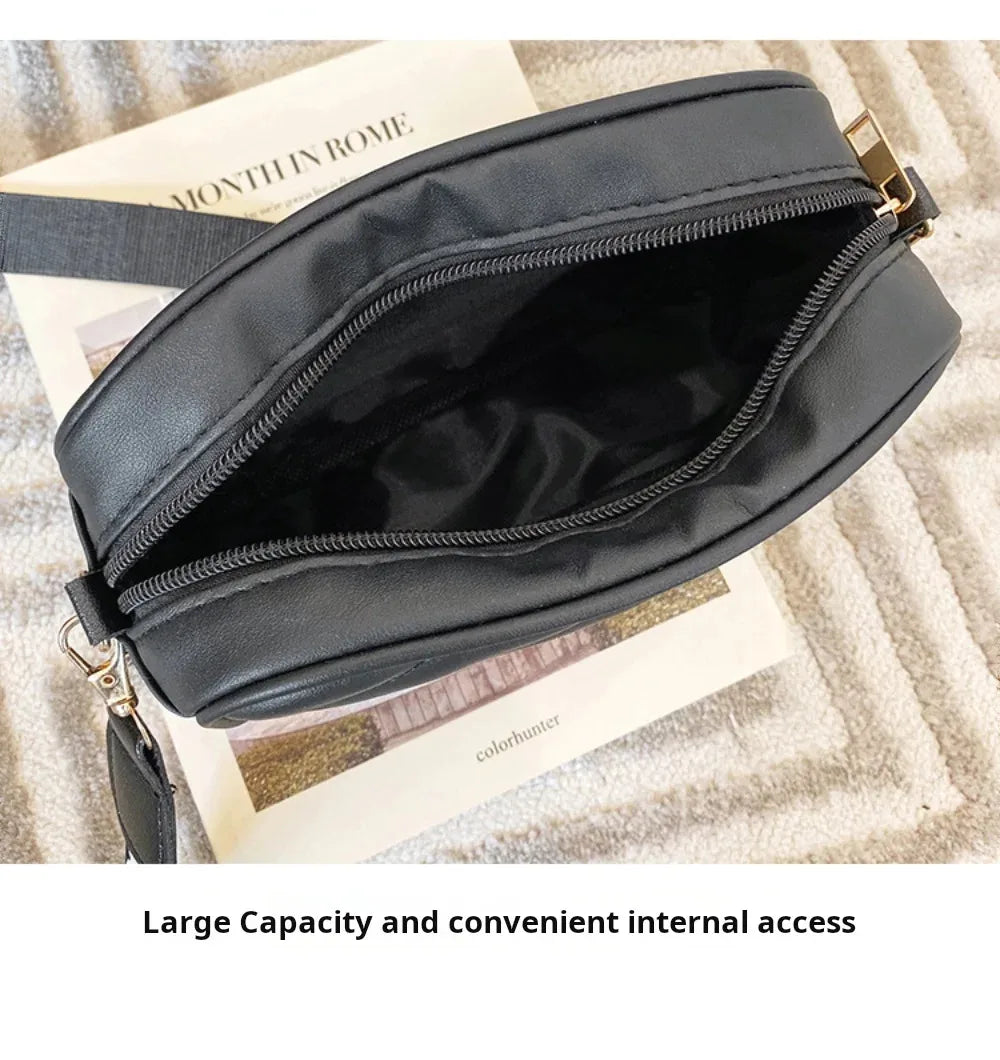 Women's High Quality PU Leather Rolling Strip Handbag – Elegant Structured Bag