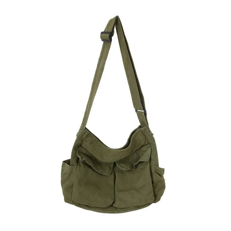 Large Workwear Canvas Shoulder Bag for Women – Professional & Spacious Tote