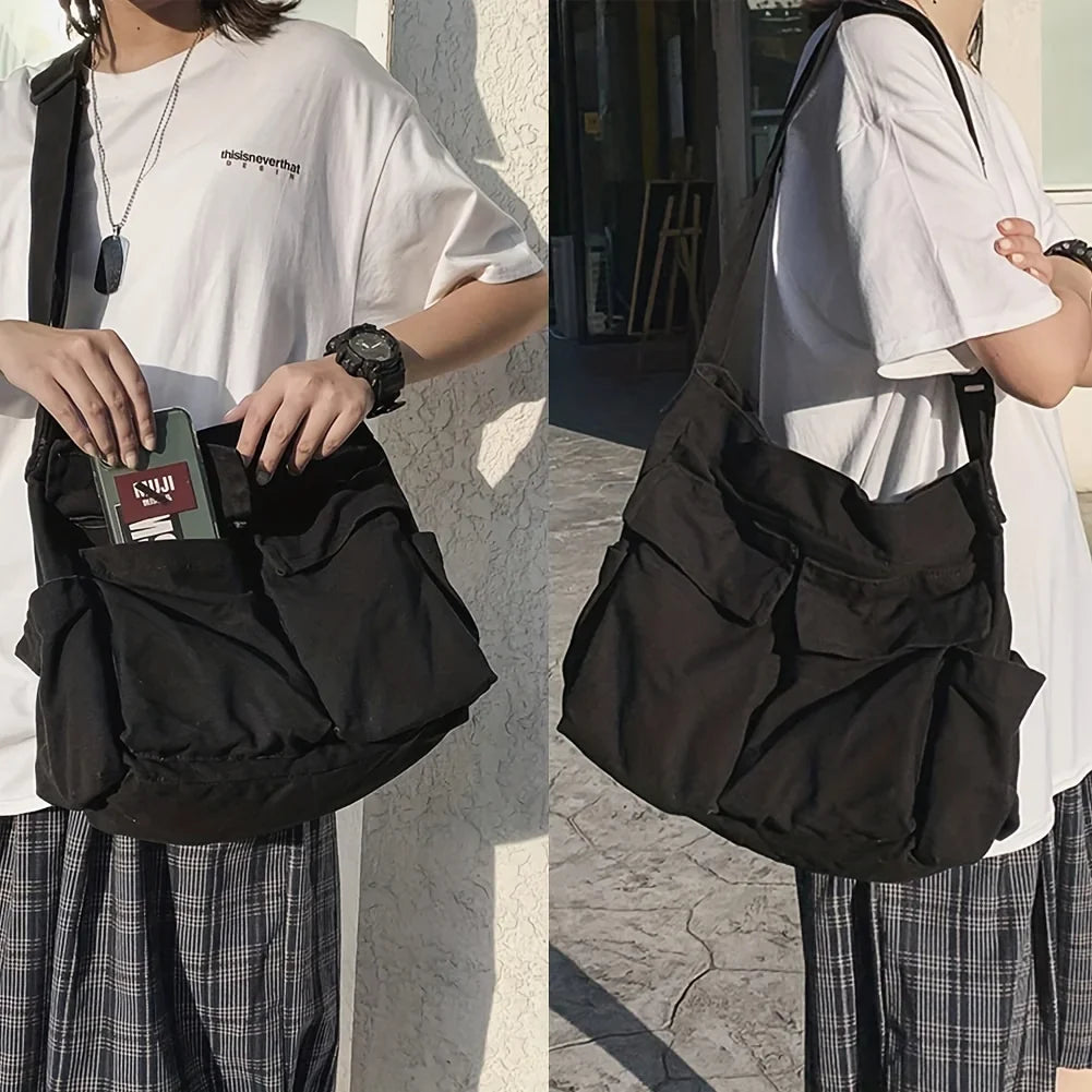 Large Workwear Canvas Shoulder Bag for Women – Professional & Spacious Tote