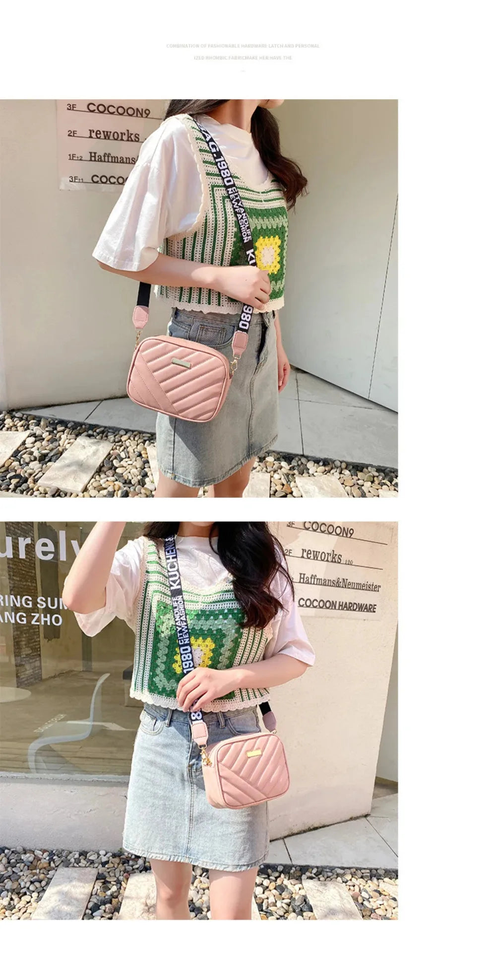 Women's High Quality PU Leather Rolling Strip Handbag – Elegant Structured Bag