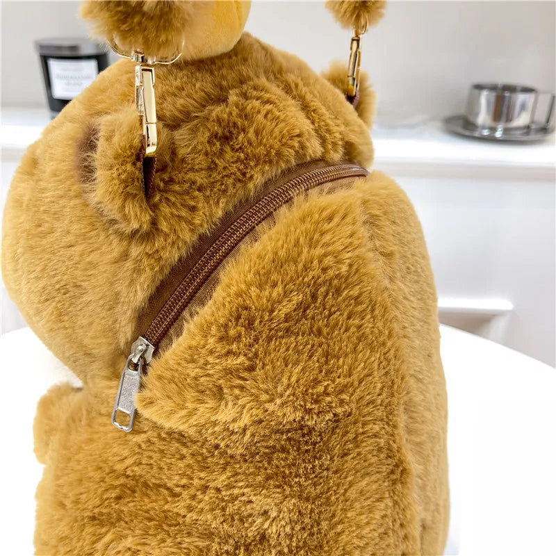 Cute Soft Plush Capybara Backpack for Girls – Kawaii Animal Mini Backpack