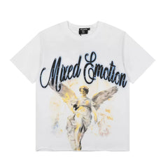 MIXED EMOTION Rhinestone Angel Graphic Tee