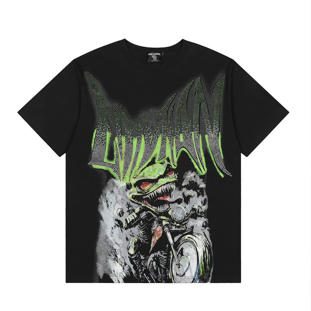MIXED EMOTION Monster Biker Graphic Tee