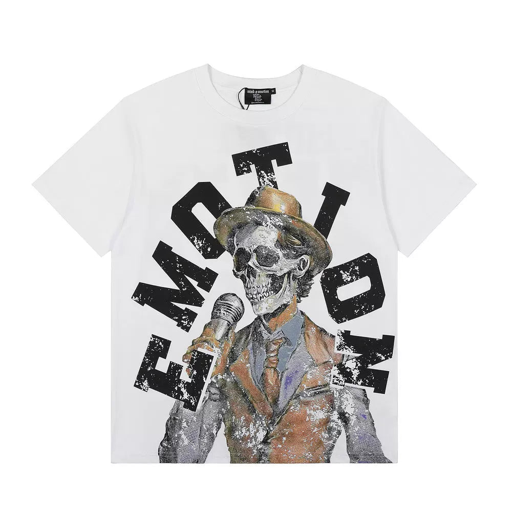 MIXED EMOTION Singer‑Skull Graphic Tee