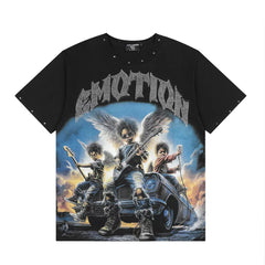 MIXED EMOTION Vintage Rock Angel T‑Shirt