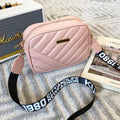 Women's High Quality PU Leather Rolling Strip Handbag – Elegant Structured Bag