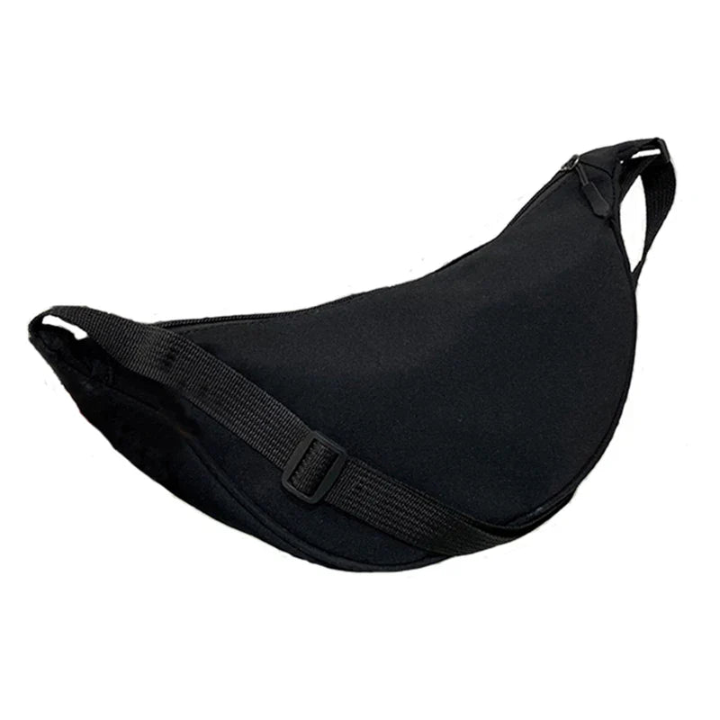 Women's Round-Shaped Nylon Bag – Lightweight Circular Shoulder Handbag