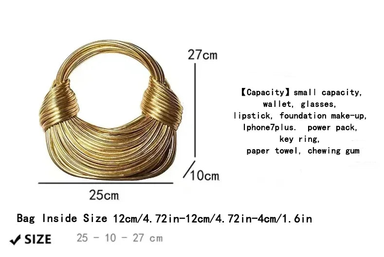 2025 New Gold Luxury Handbag for Women – Elegant Designer-Style Evening Bag