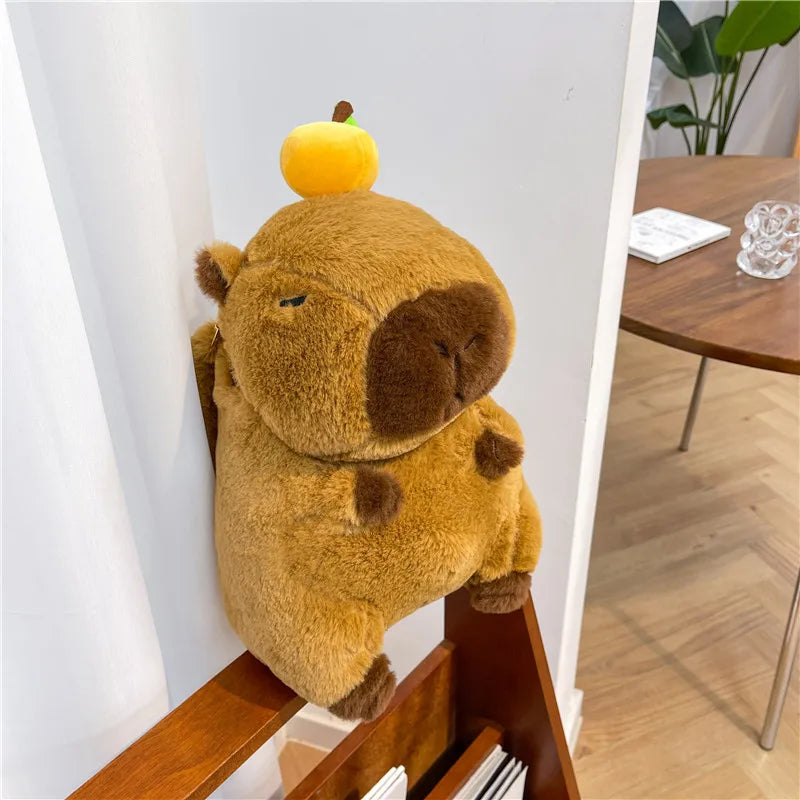 Cute Soft Plush Capybara Backpack for Girls – Kawaii Animal Mini Backpack