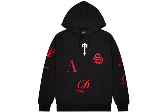 Trapstar Script Hoodie black & red