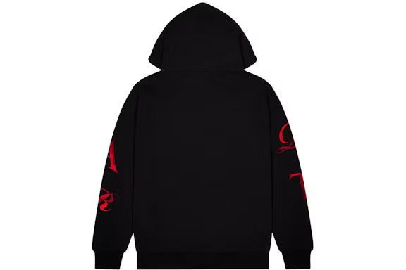 Trapstar Script Hoodie black & red
