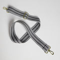 Crossbody Strap - Black & White Chevron (Gold Hardware)