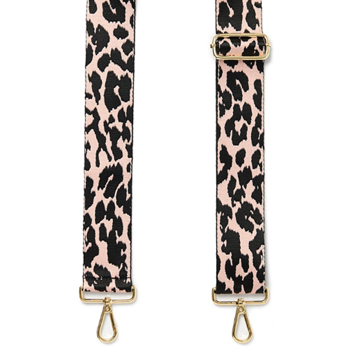 Crossbody Strap - Blush Pink Cheetah Print (Gold Hardware)