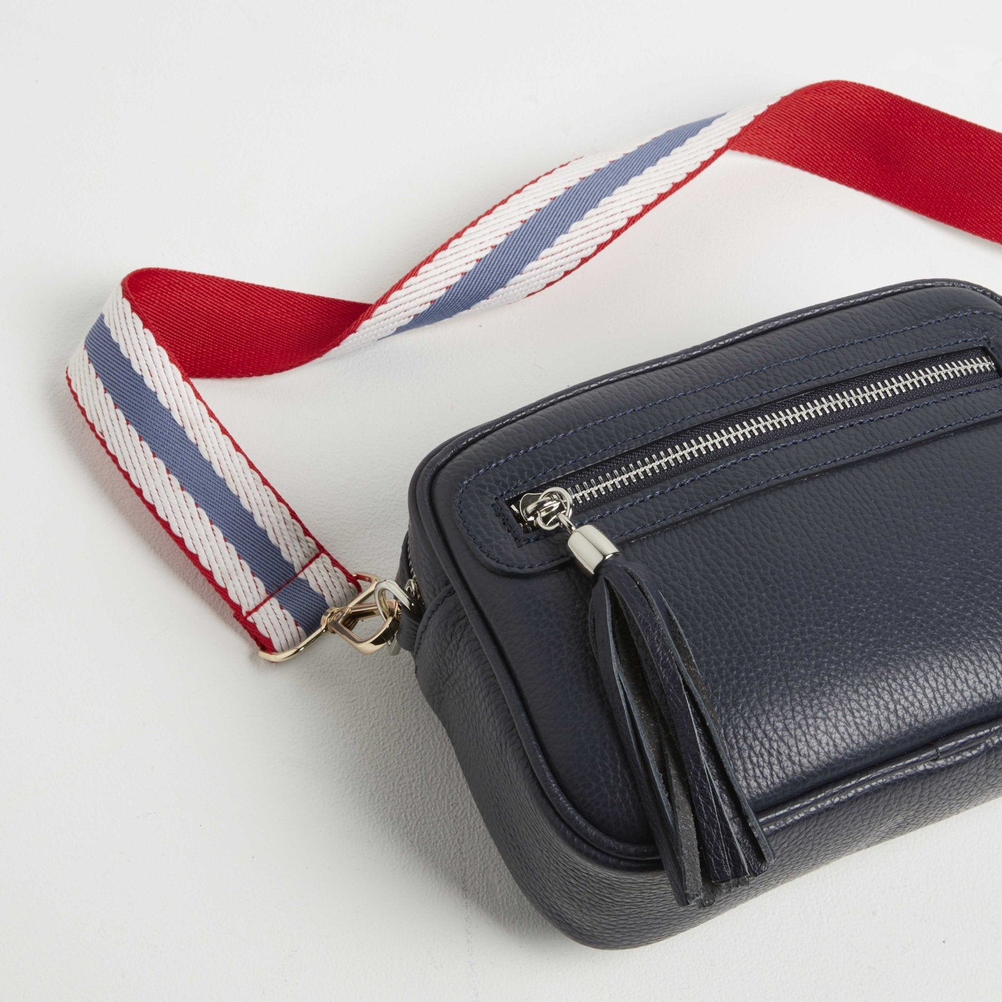 Crossbody Strap - Nautical Stripes (Gold Hardware)