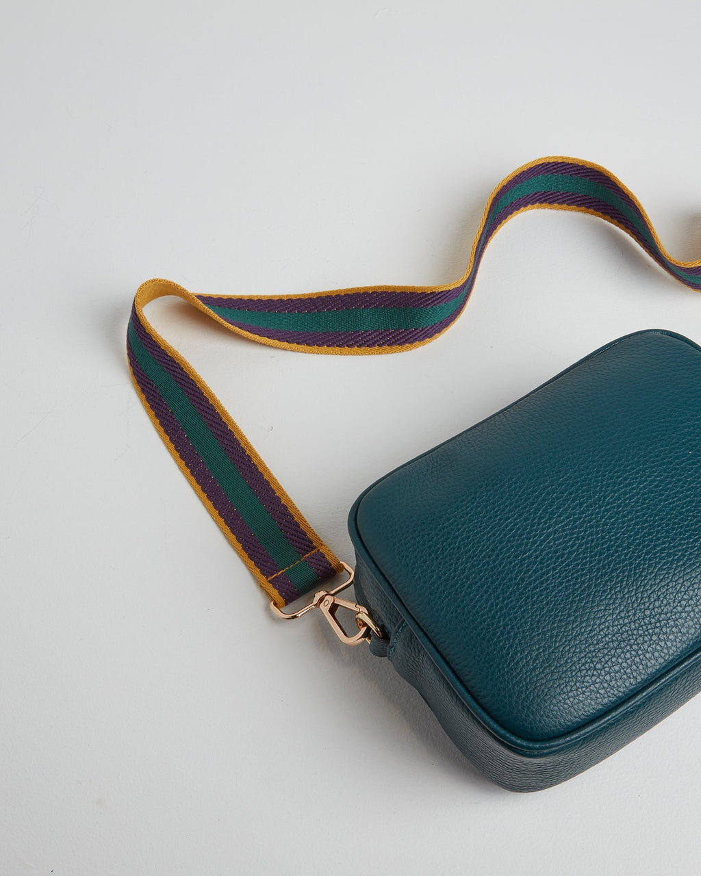 Crossbody Strap - Purple Stripe (Gold Hardware)